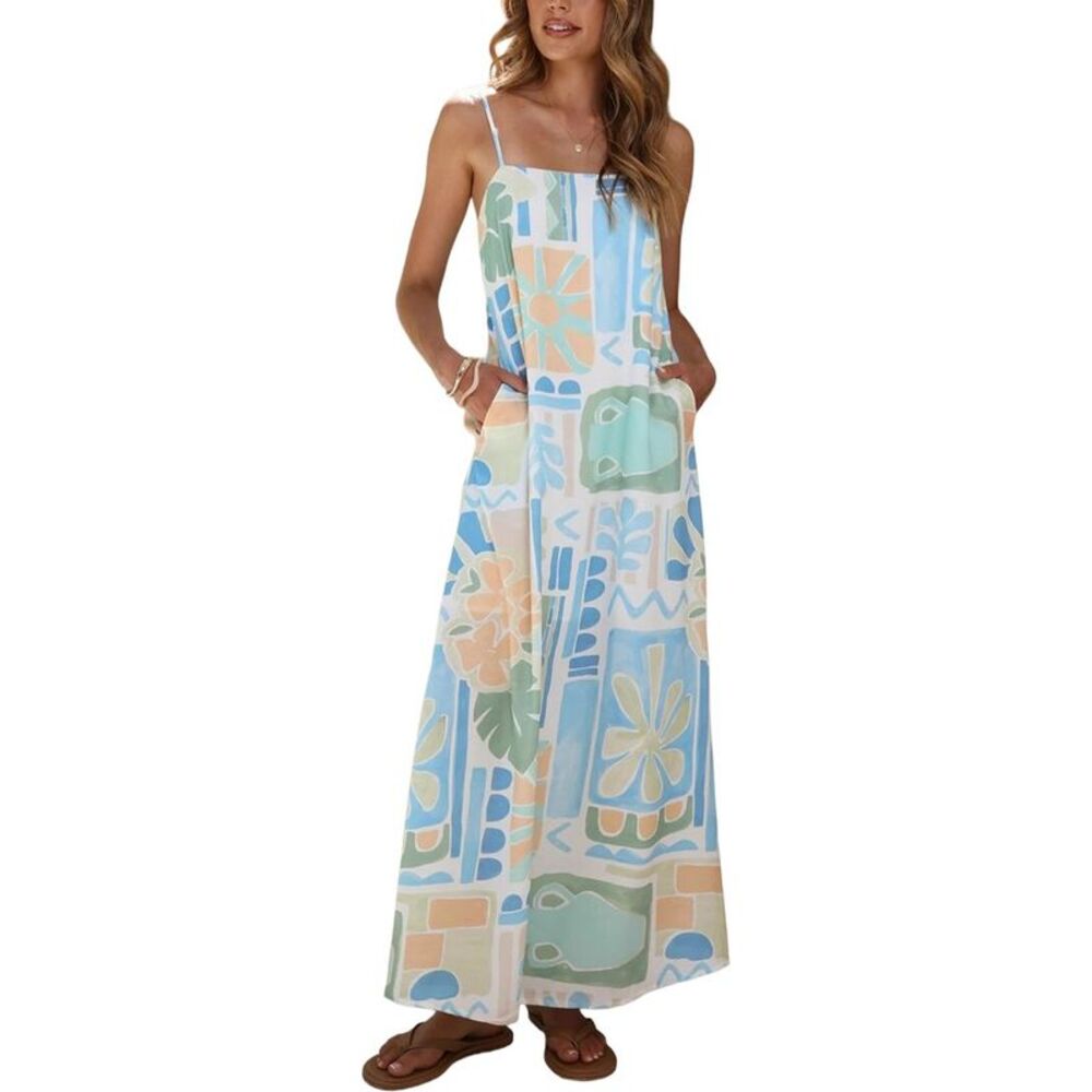 Amina Glam Womens  Printed Maxi Dress
